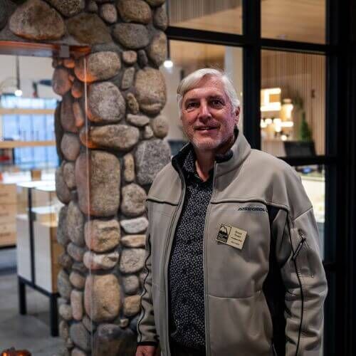 Brent Truax poses for a photo outside a Mammoth Lakes Chamber Power Lunch event